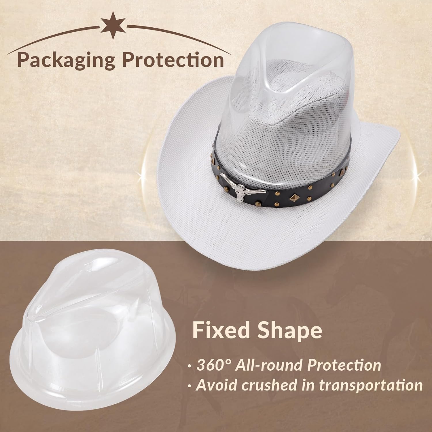 SANSTHS Cowboy Cowgirl Hats for Men Women 2 Pack Hatbands Straw Hat Wide Brim Breathable Western Hats for Lover
