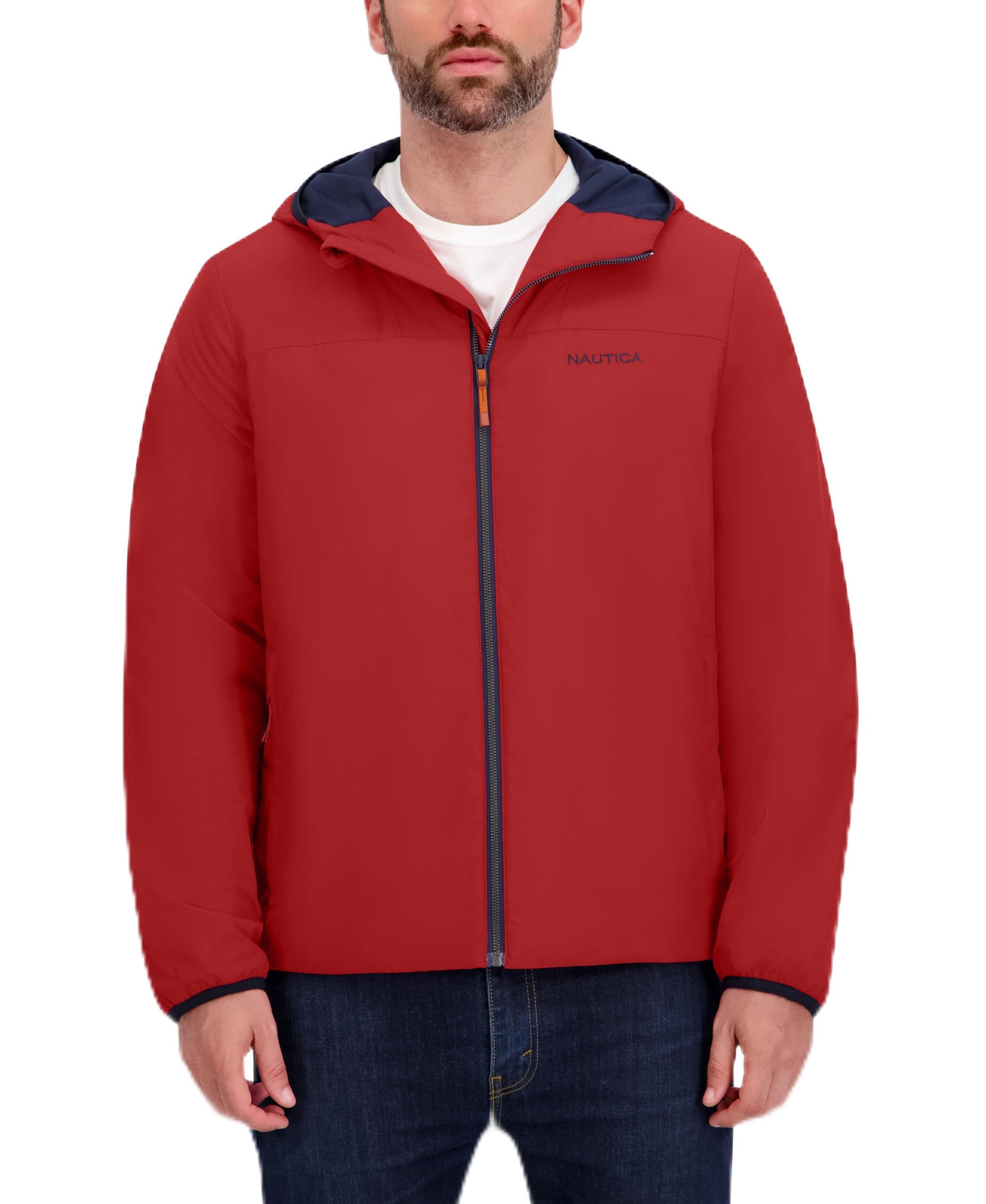 Nautica Men's Lightweight Stretch Hooded Jacket
