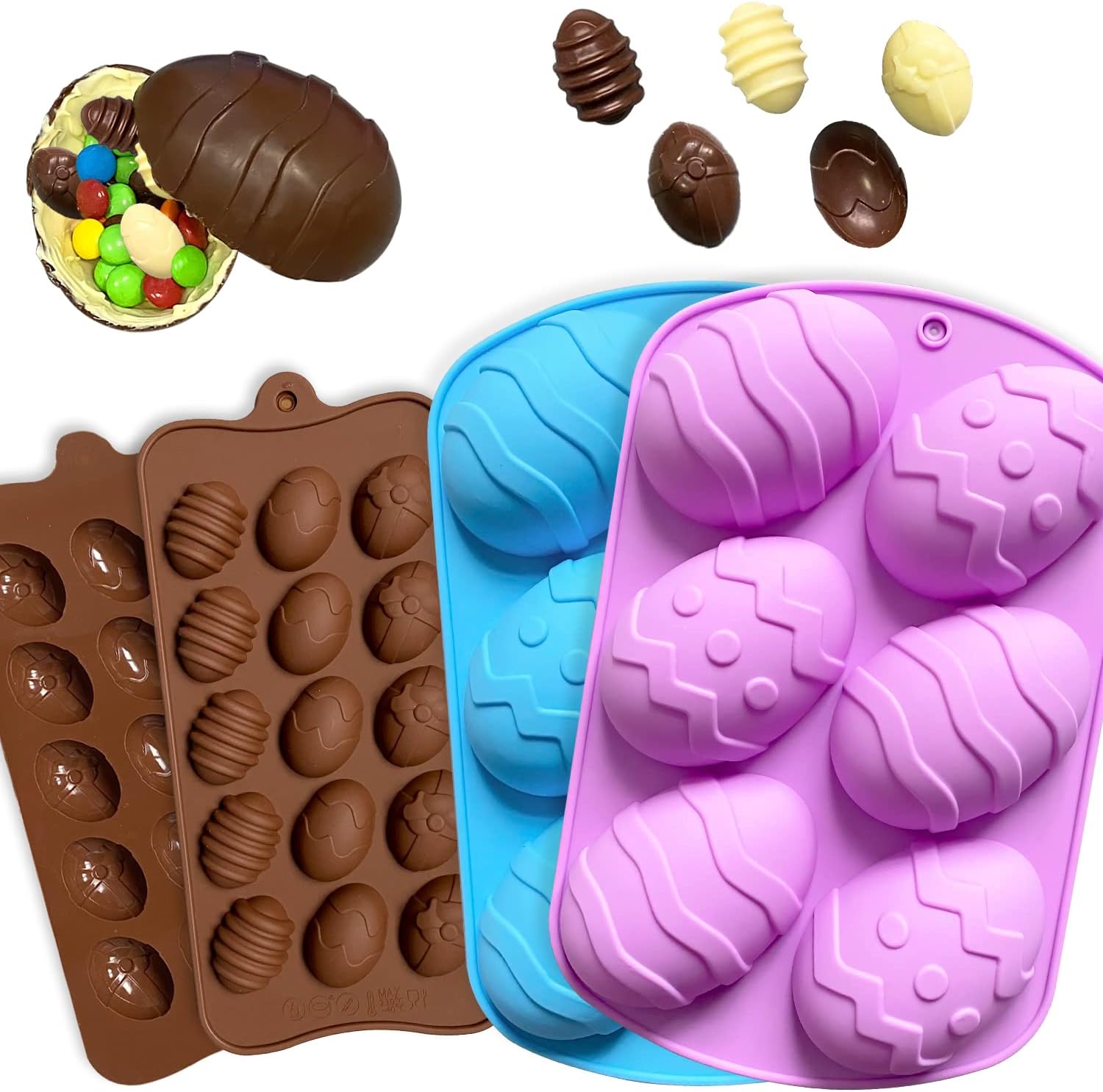 Mauts Easter Eggs Moulds Large Chocolate Molds, Used to Make, Easter