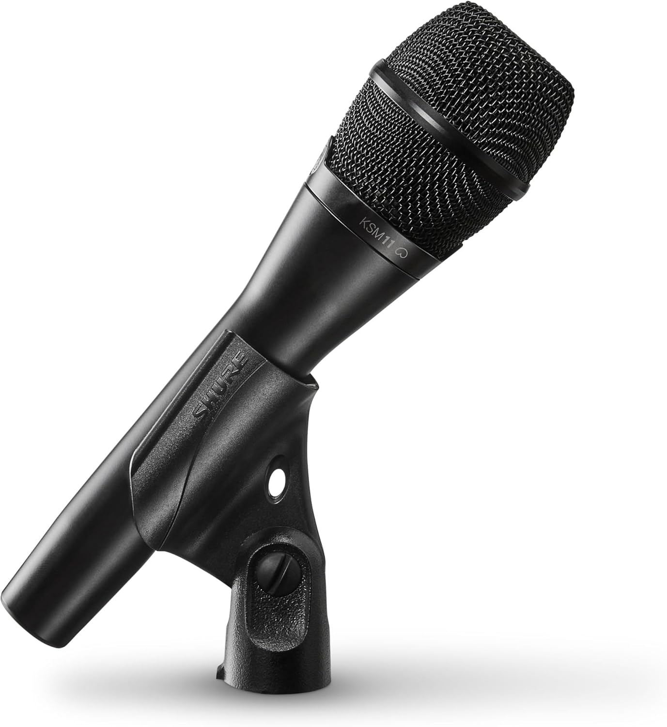 Shure KSM11 Vocal Condenser Microphone - Cardioid Studio & Stage Mic for Live Performance, Recording, 3/4" Gold Diaphragm, Advanced Shock Mount, Hardened Steel Grille, Premium Sound Quality (KSM11B/C)