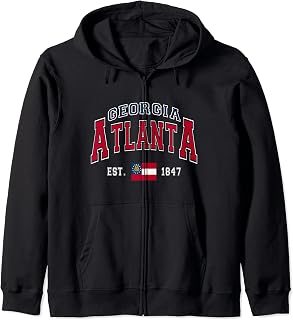 Vintage Atlanta Georgia - Throwback Design - Classic Zip Hoodie