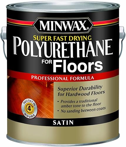 Minwax Poliuretano de secado rápido a base de aceite transparente satinado 1 gal.