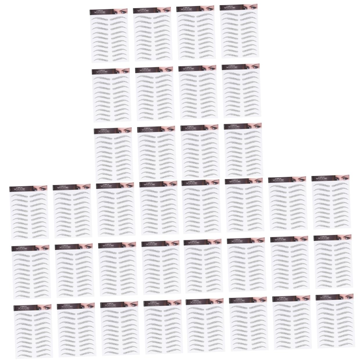 FRCOLOR 36feuilles Autocollants De Sourcils Imperméables Transferts De Maquillage Faux Sourcils Kit Pratique