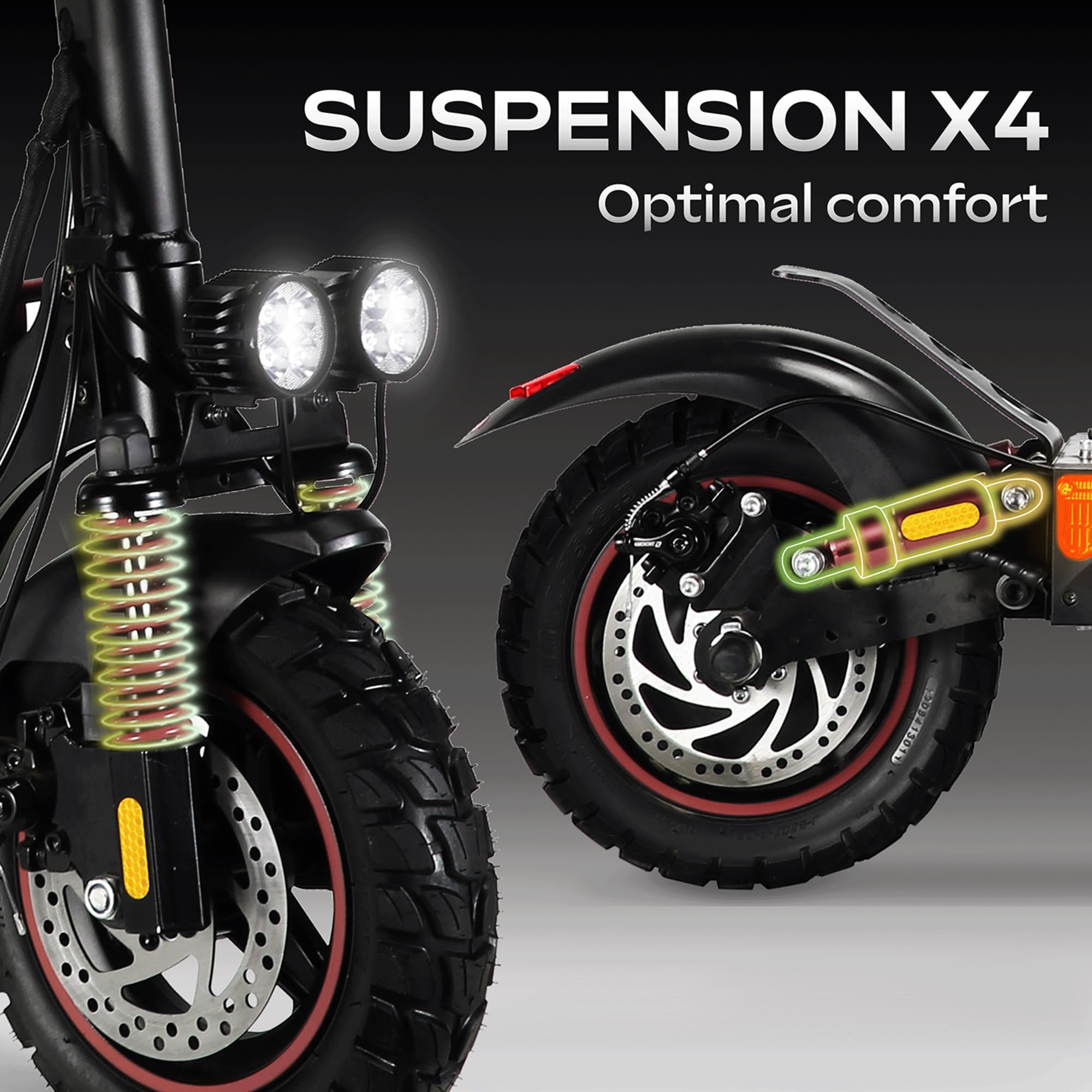 Trottinette Électrique Adulte UrbanGlide Ride 500CT – Autonomie 70km – Batterie 48V/15Ah – Pneus 10'' Off-Road – Poids 21,7kg