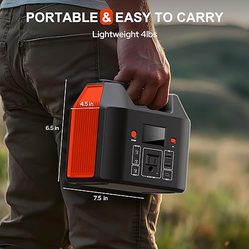 Miniatura 3 de SinKeu Estación de banco de energía de 150 W, batería LiFePO4 de 122.8Wh38400mAh, generador solar para acampar al aire libre, viajes, emergencias,