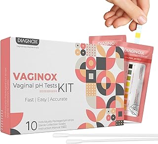 VAGINOX Vaginal PH Test Kit with Sterile Swabs | Monitor Vaginal PH Balance and Yeast Infection Test | Individually Packed BV Test Strips for Women | Easy to use Feminine PH Test Strips (10)