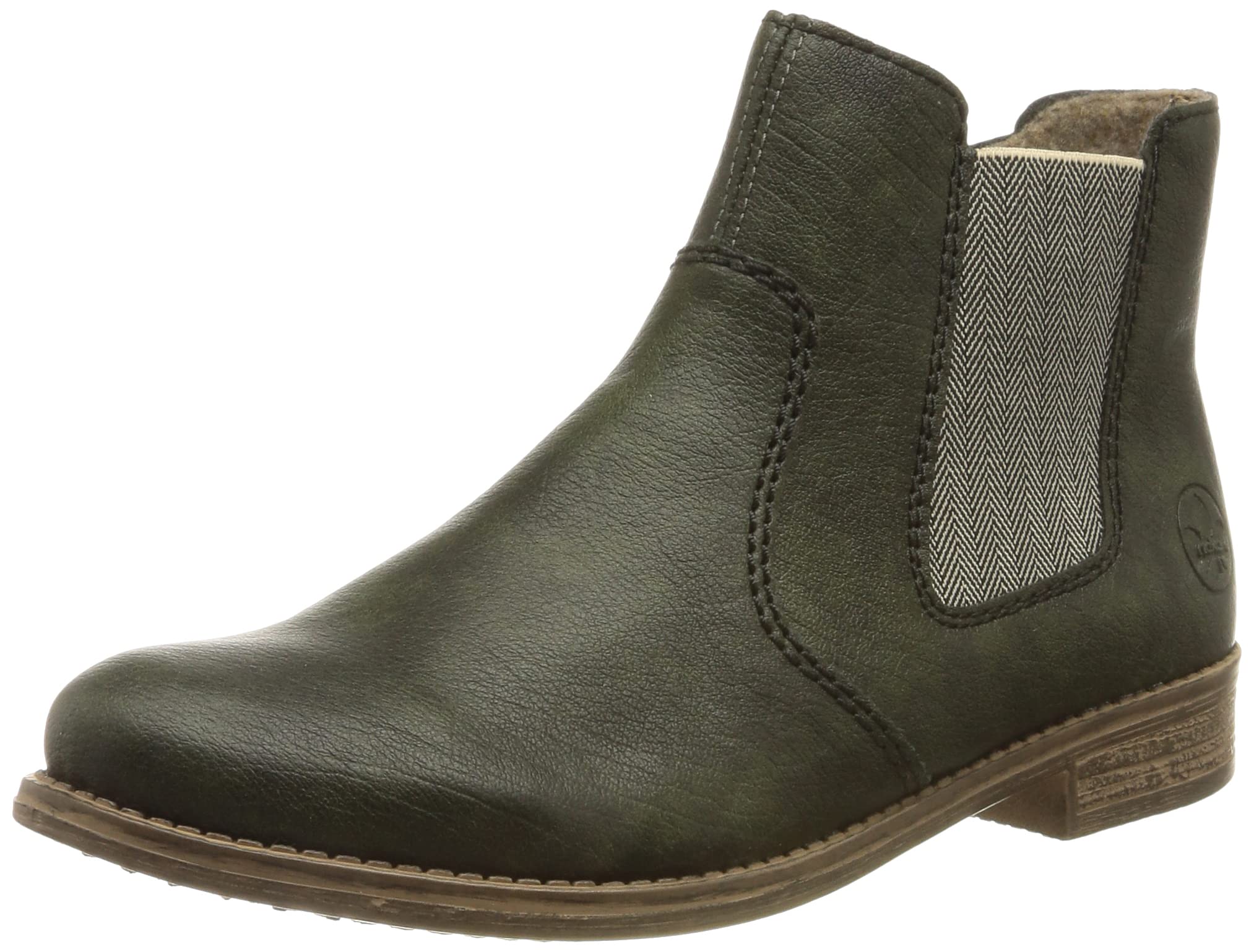 Rieker Women's 77460 Chelsea Boots, Green, 3.5 UK