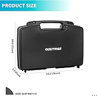 Vista 4 de Funda rígida portátil de 14.1 x 10.6 x 3.5 pulgadas con espuma personalizable en dados que protege equipos, electrónica, herramientas, micrófonos