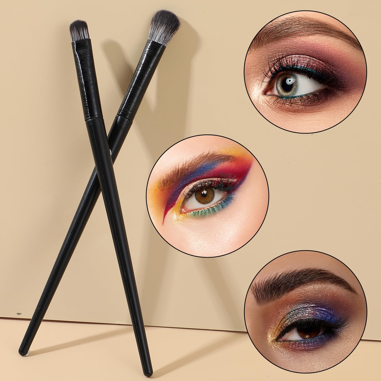 YUXIANLB 10-częściowy zestaw z pędzelkami do eyelinera, oczu, eyelinerem, aplikatorem, narzędziem do eyelinera, skrzydełka, narzędzie do precyzyjnego zakrzywienia, płaski, ultracienki pędzel z