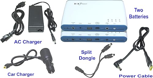 Miniatura 2 de BiXPower Baterías recargables BP100 X2 de alta capacidad (100 Wh x 2 200 Wh) compatibles con la máquina CPAP ResMed AirSense 11