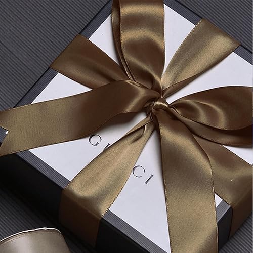 Miniatura 1314 de Cinta de satén verde esmeralda de doble cara de 1-1/2 pulgadas x 50 yardas, cinta de poliéster verde esmeralda para envolver regalos, muy adecuada