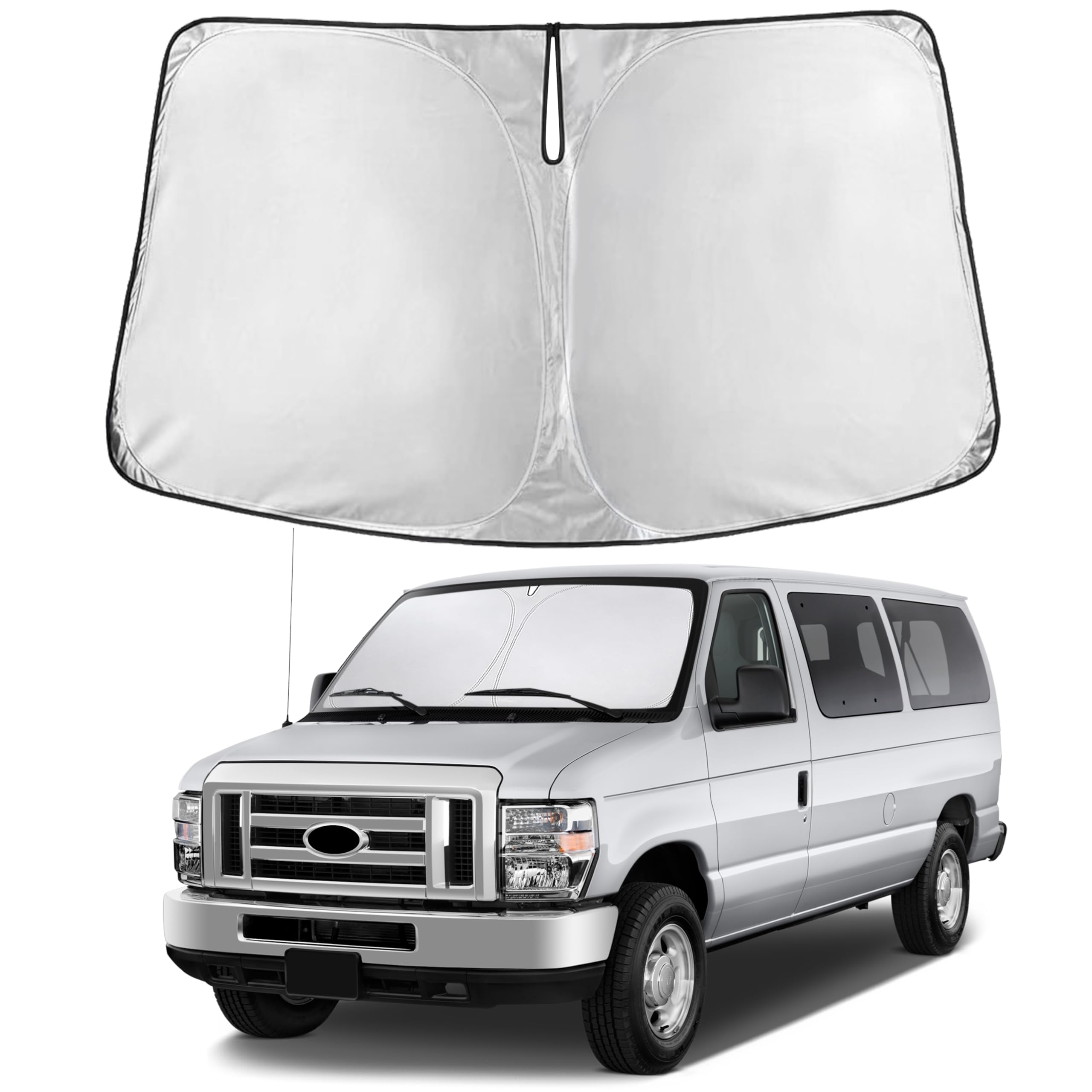 EcoNour Windshield Sun Shade for Ford Econoline ESeries 1992–2024 2025 2026