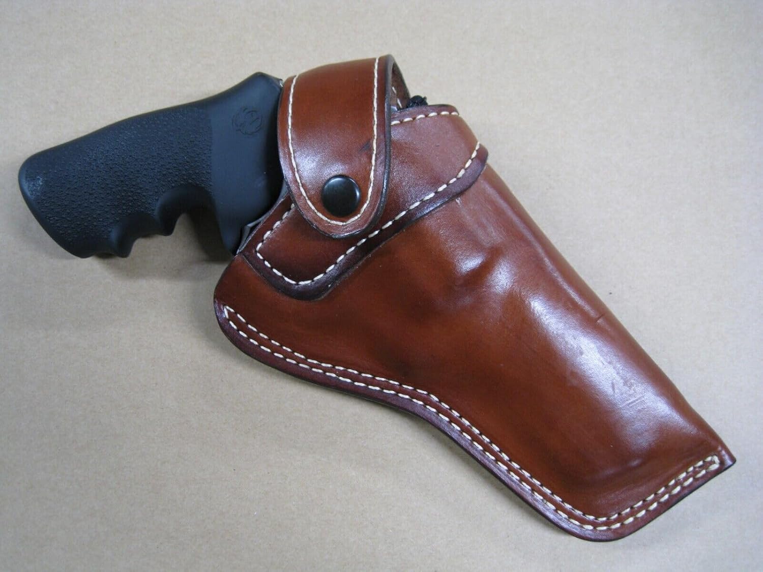 Azula Custom Leather Cross Draw Outdoor Gun Belt Holster for Smith & Wesson S&W J Frame 3" Revolver Model 60, 63, 317, 36 - Brown Right Hand