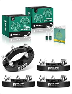 YHTAUTO 5x150mm Hubcentric Wheel Spacers 1 inch Fits Toyota Tundra, Sequoia, Land Cruiser, Lexus LX570, LX470 Models, Forged Tire Spacers 1 inch with M14x1.5 Studs 110mm Hub Bore 4Pcs, Black