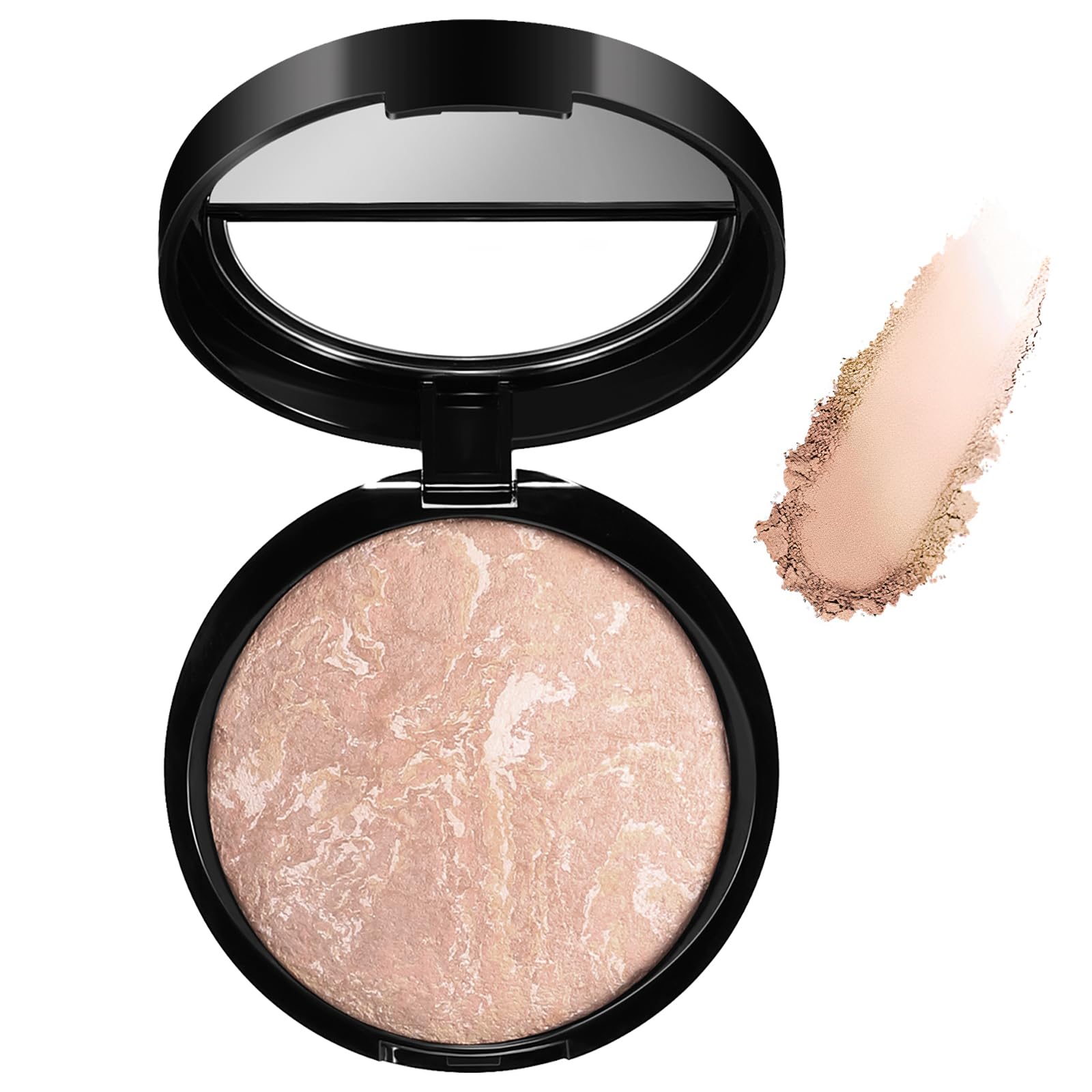 Foundation for Mature Skin Baked Foundation Brighten Color Correcting, Shimmer Brick Pressed Bronzer