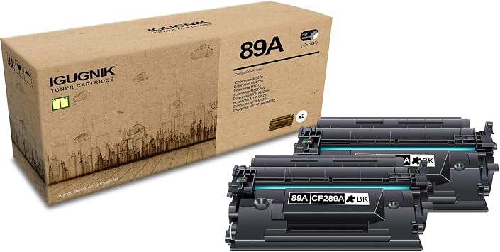 2-Pack 89A CF289A High Yield Black Toner Cartridgewith chip, Replacement for HP 89A CF289A for Enterprise M507n M507dn M507x M507dng MFP M528dn M528f M528c Flow M528z Printer