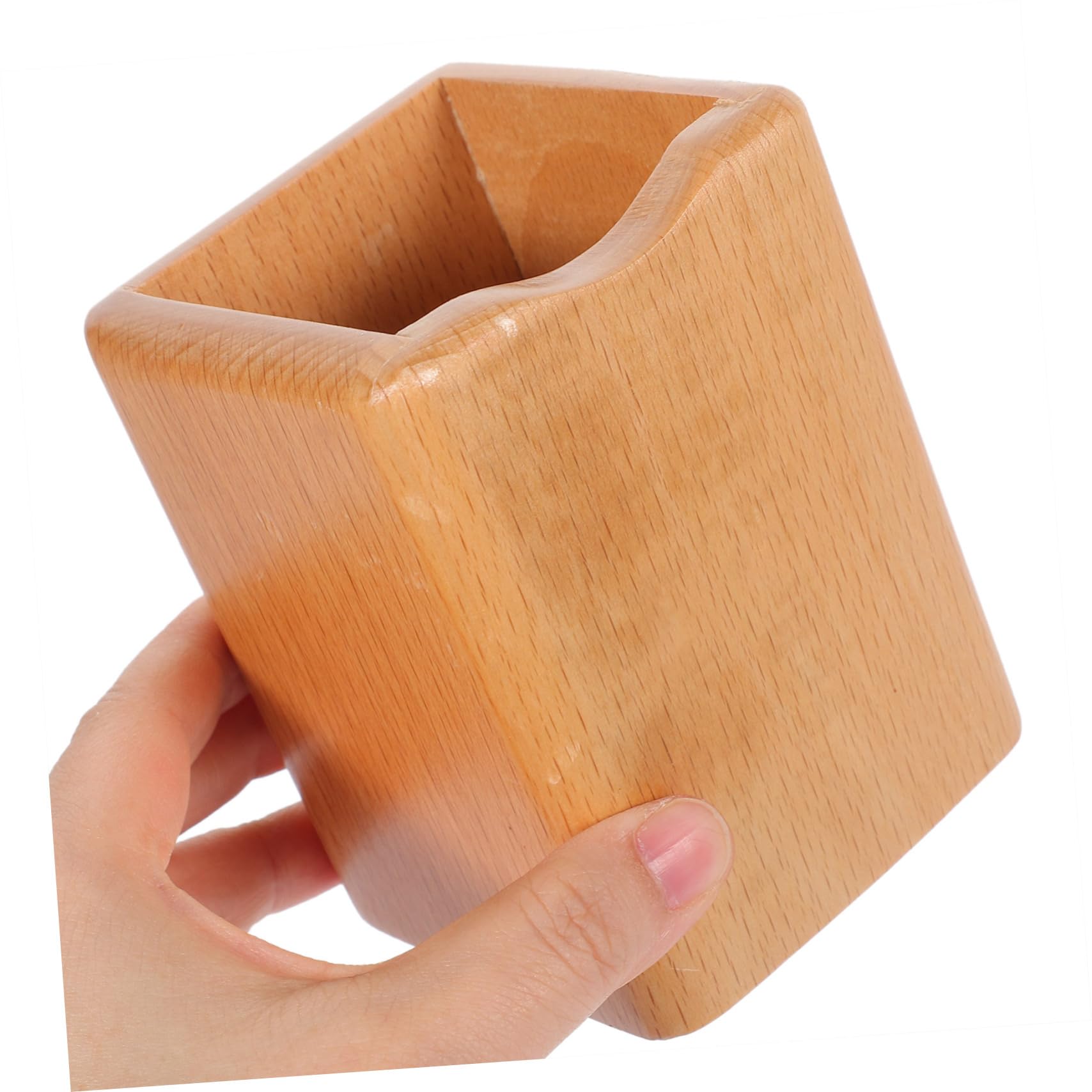 Uonlytech 5 Pièces Organisateur de Stylos de Hêtre Support de Multifonctionnel pour Crayons et Pinceaux Rangement Élégant et Pratique pour Maison