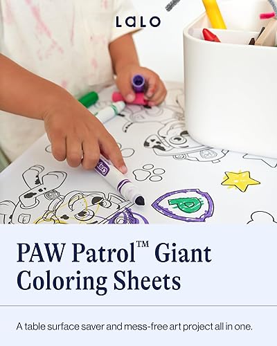 Miniatura 2 de Lalo PAW Patrol - Hojas gigantes para colorear para niños y niños pequeños, un protector de superficie de mesa, proyecto de arte sin ensuciar, 23 x