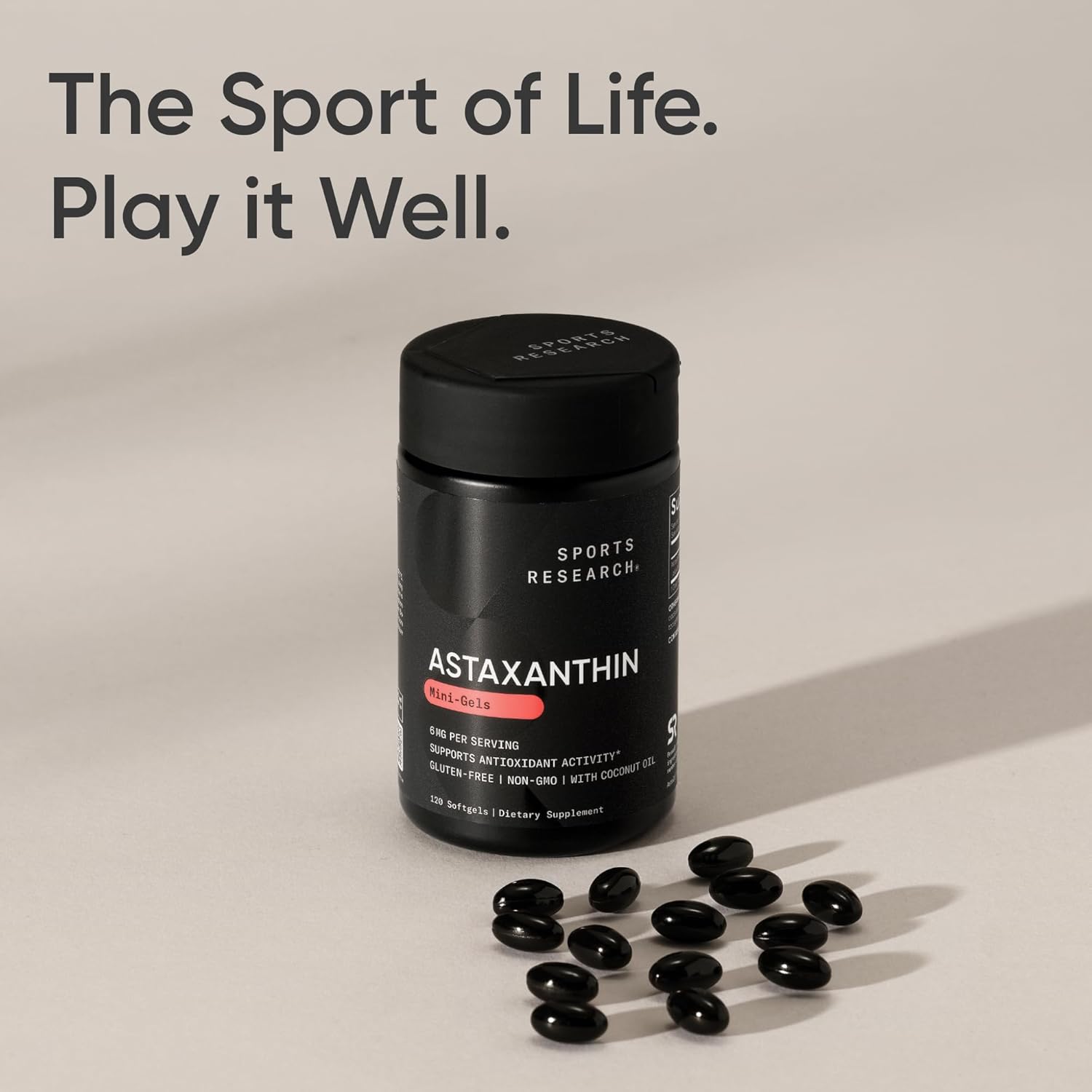 Sports Research Triple Strength Astaxanthin Supplement (6mg) with Organic Coconut Oil for Antioxidant Activity, Skin & Eye Health Support - Non-GMO Verified & Gluten Free - 120 Softgels - Image 7