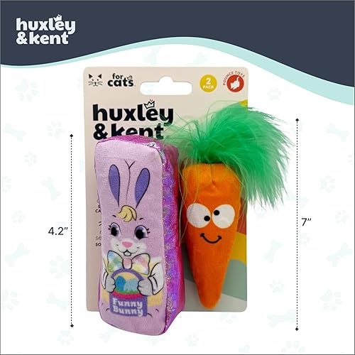 Miniatura 8 de Huxley &amp; Kent Kittybelles - Paquete de 2 juguetes para gatos  Firecracker &amp; All Star Pawdka  Juguete para gatos relleno de hierba gatera fuerte