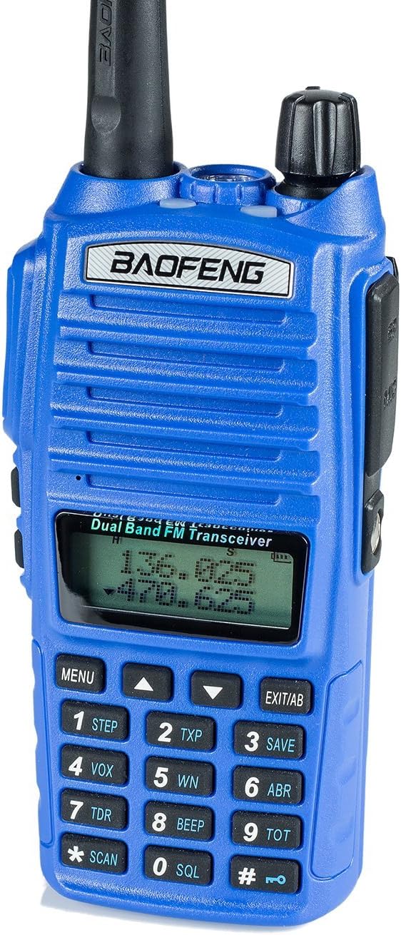 UV-82HP (Blue) High Power Dual Band Radio: 136-174mhz (VHF) 400-520mhz (UHF) Portable Two-Way