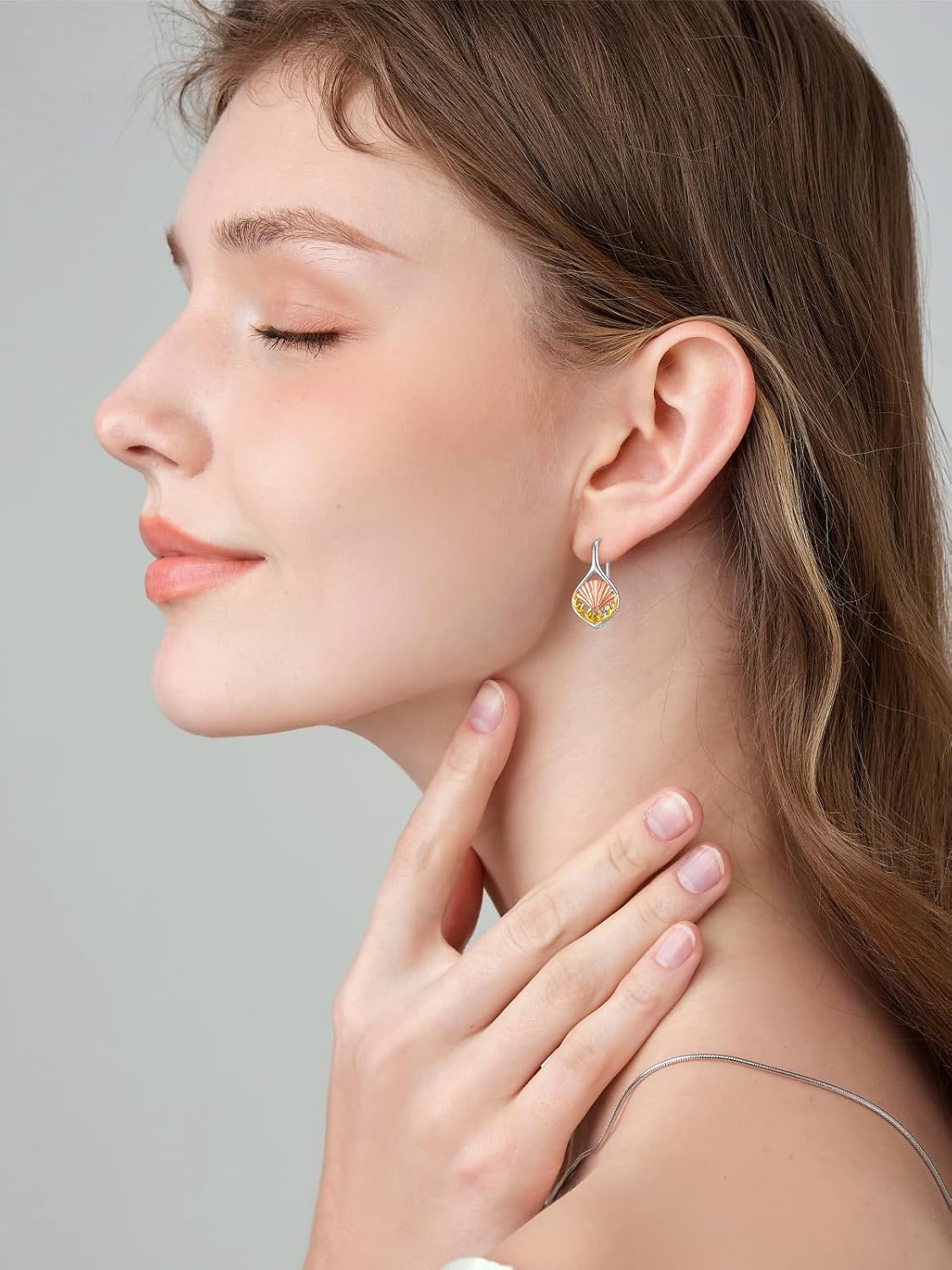 WINNICACA Ocean Leverback Earrings 925 Sterling Silver Sea Animal Beach Turquoise Dangle Drop Earrings Jewelry Christmas Birthday Gifts for Women Daughter Friends - Image 4