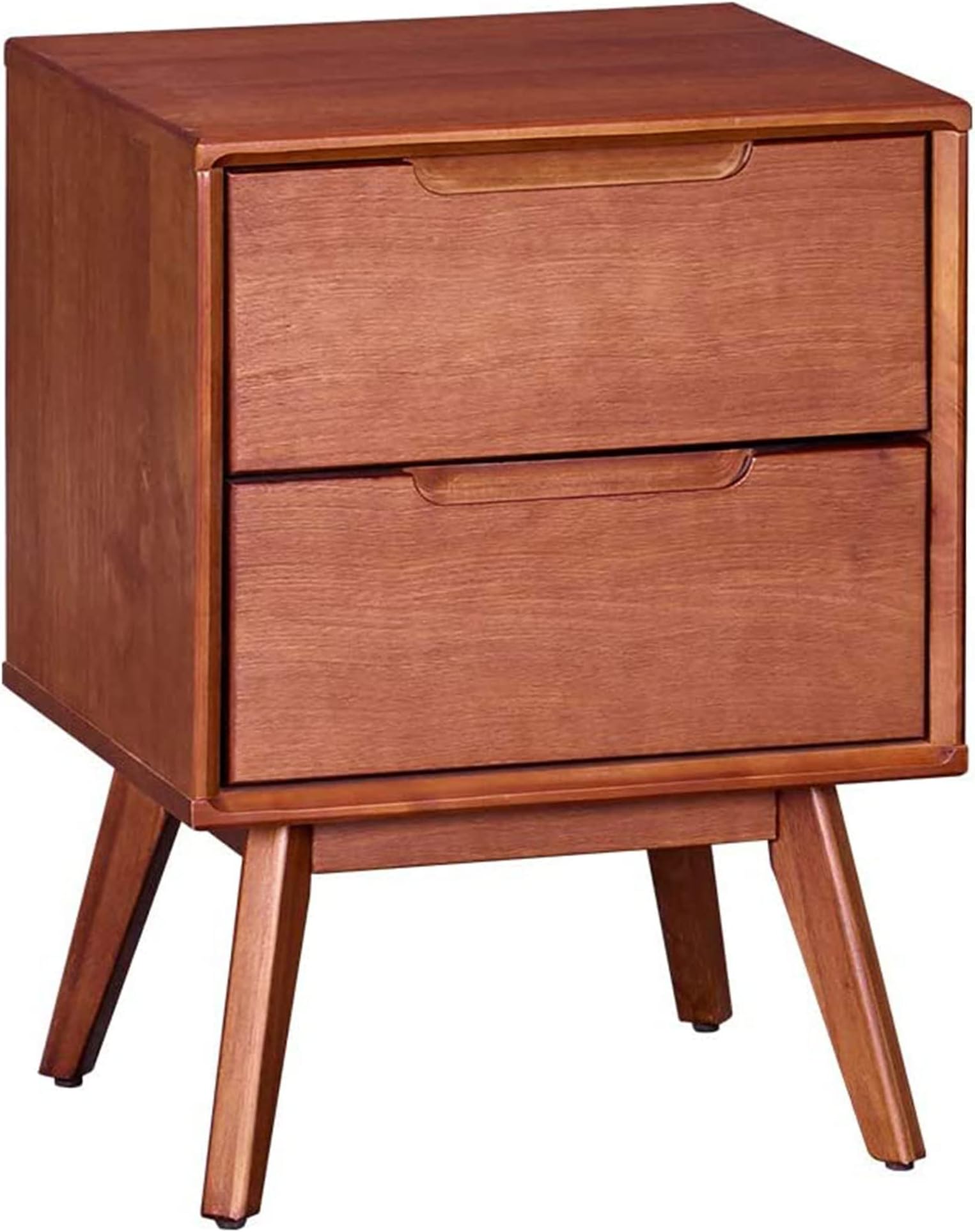 MUSEHOMEINC Mid Century Modern Nightstand,Solid Wood Walnut Night Stand with ...