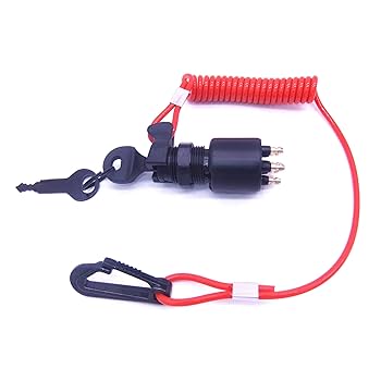 邦楽 BOAT 6CD 175974 5005801 Ignition Switch & Key Assembly with Lanyard