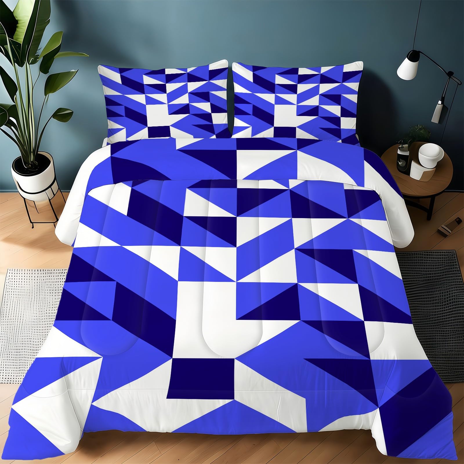 Couette 240x260 chaude adulte lit 2 personnes édredon géométrique