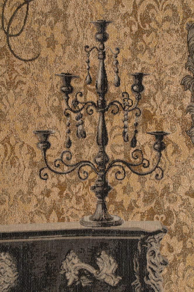 Charlotte Home Furnishings Inc. Mobilier Louis XVI Gold French Tapestry Wall Hanging, 58 X 44 Inch, Viscose Cotton And Polyester Blend Wall Art, Perfect For Home Decor And Wall Decor