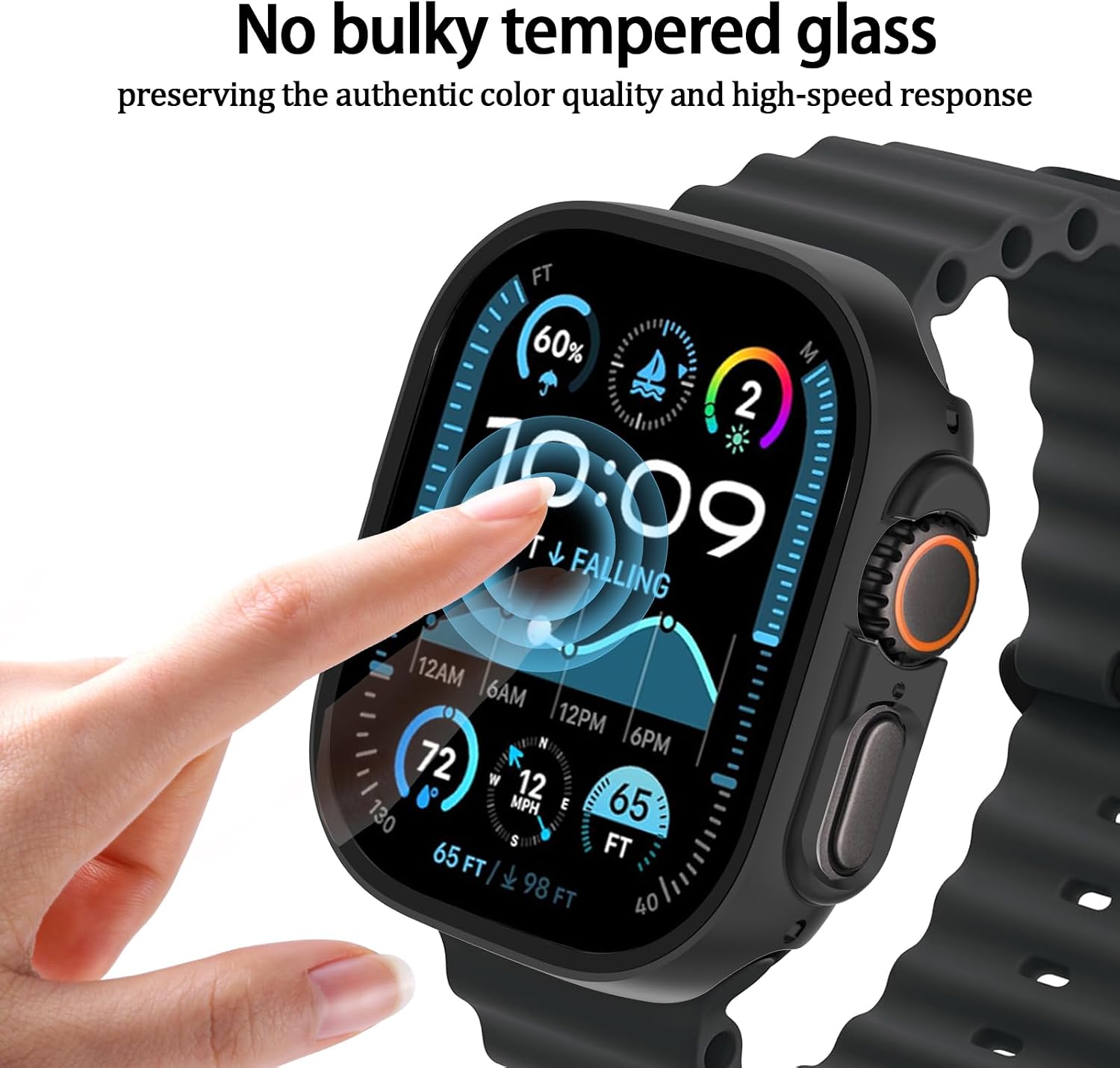 2 Pack Hard PC Bumper Case for Apple Watch Ultra 3/2/1 49mm, Ultra-Thin Protective Cover Frame [NO Screen Protector] for iWatch Accessories 49 mm
