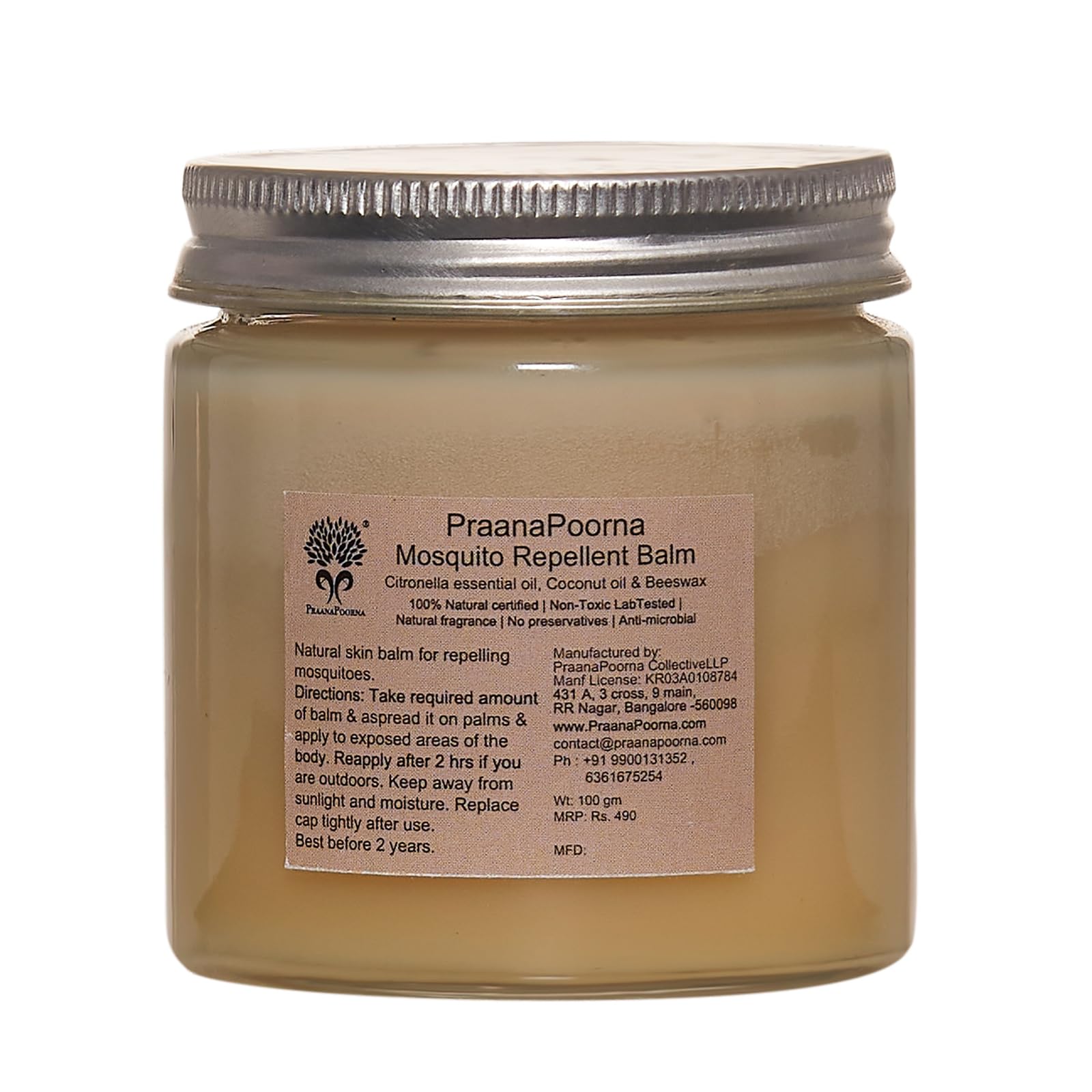 Praanapoorna Mosquito Repellent Balm-100g | Citronella based natural balm that protect from mosquito bites ensuring skin safety-image-15