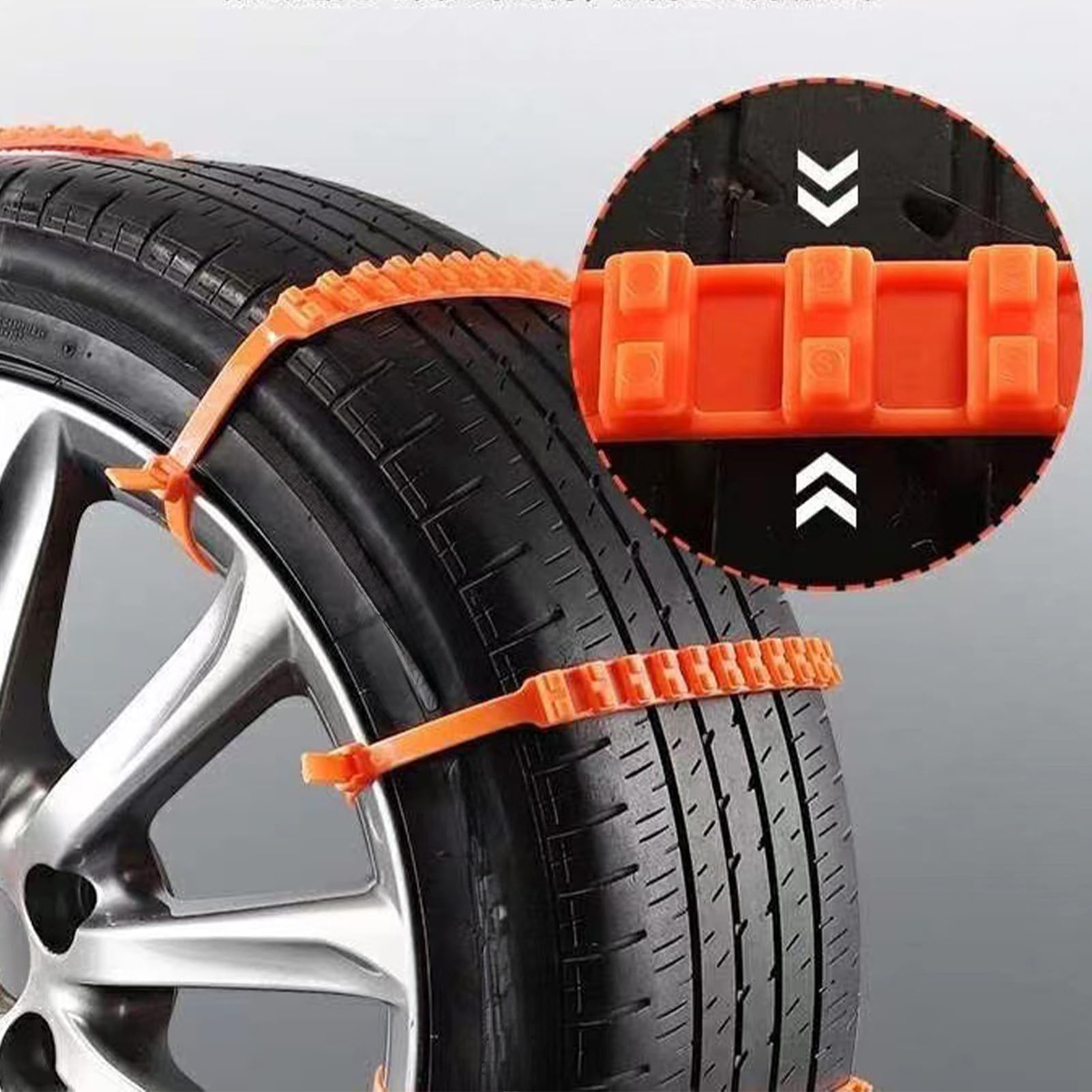 Chaînes à neige pour voiture, 40 pièces d'attaches à neige pour pneus, chaîne de roues antidérapantes et réutilisables pour pneus d'hiver, pour voiture, SUV, camions