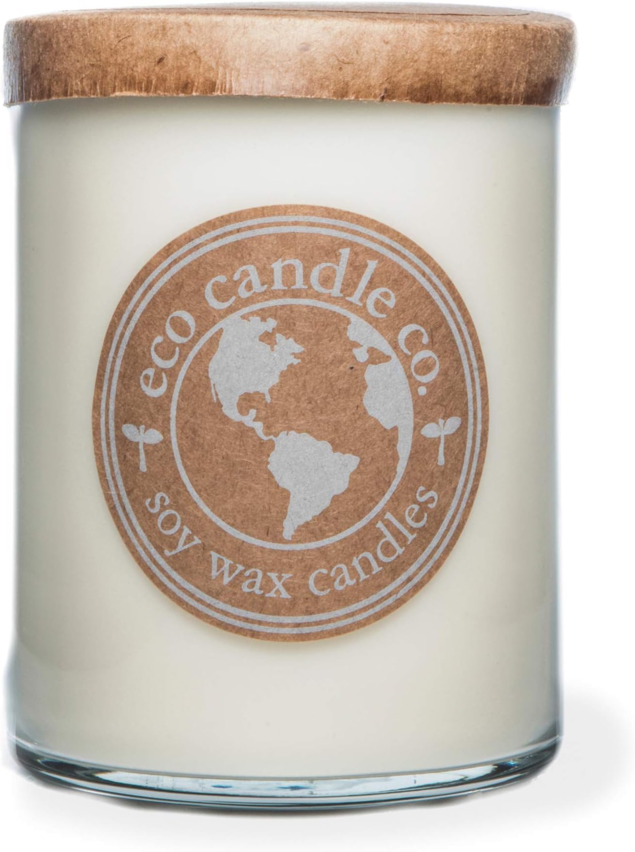 ECO CANDLE CO. Recycled Candle, Clean Sheet Day, 18 oz. Double Wick - Scents of Clean Linens - 100% Soy Wax, No Lead, Kraft Paper Label & Lid, Hand Poured, Phthalate Free, Midwest Grown Soybeans