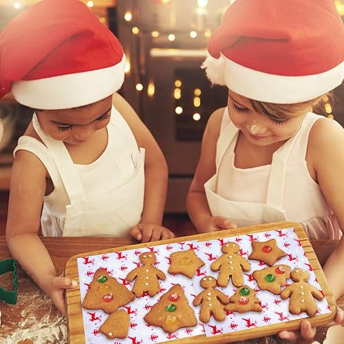 Miniatura 4 de 100 hojas de papel encerado de Navidad, envoltura de papel de delicatessen, tejido a prueba de grasa, forros de papel para hornear comida rápida,