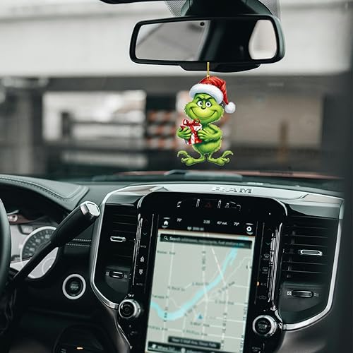 Miniatura 5 de Grinch - Decoraciones para árbol de Navidad, 6 piezas, adornos acrílicos para árbol de Navidad, decoración de árbol de Navidad, suministros de