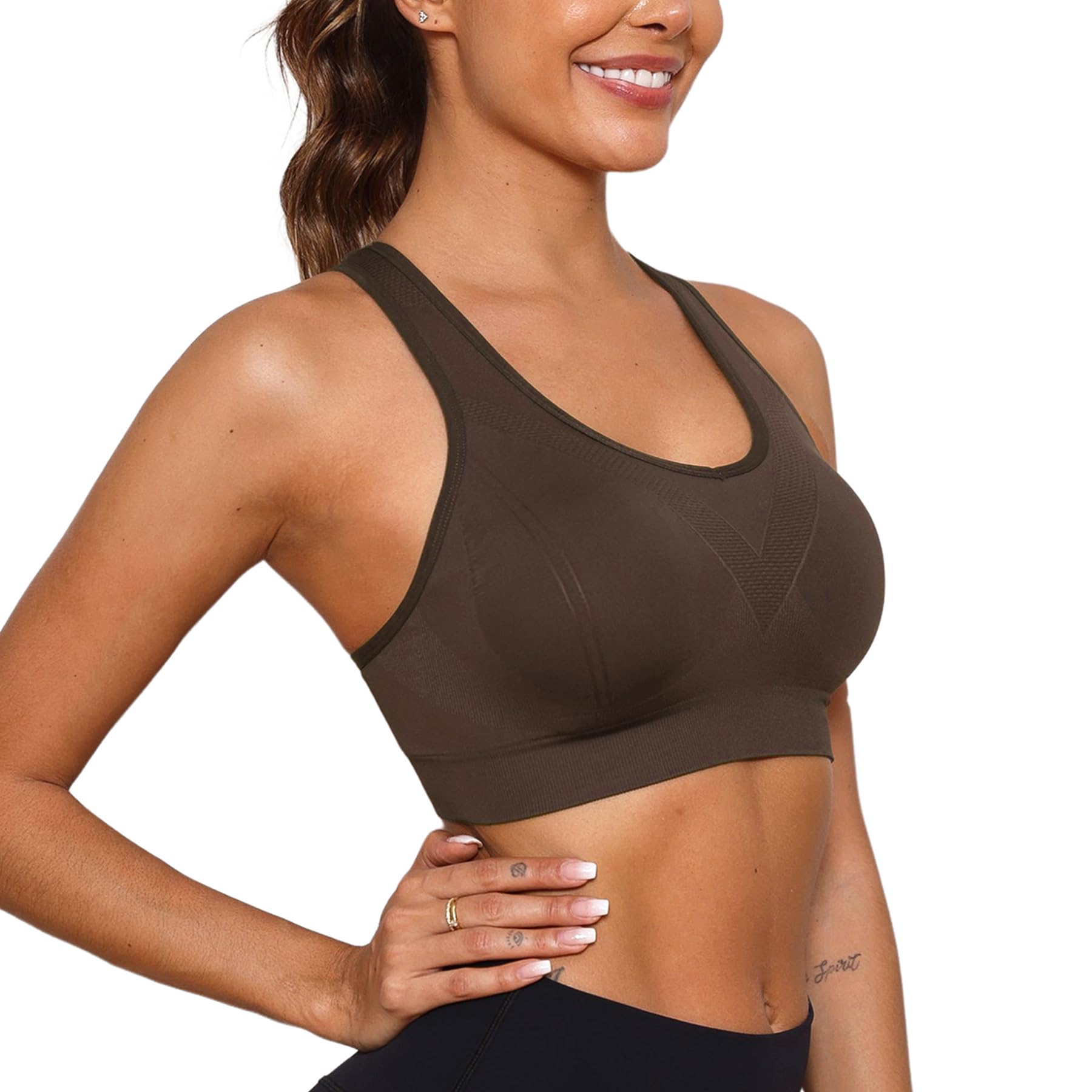 Sykooria Donna Reggiseno Sportivo Reggiseno da Allenamento Senza Ferretto Top Fitness Donna Palestra Imbottito per Ginnastica Yoga S-XXL