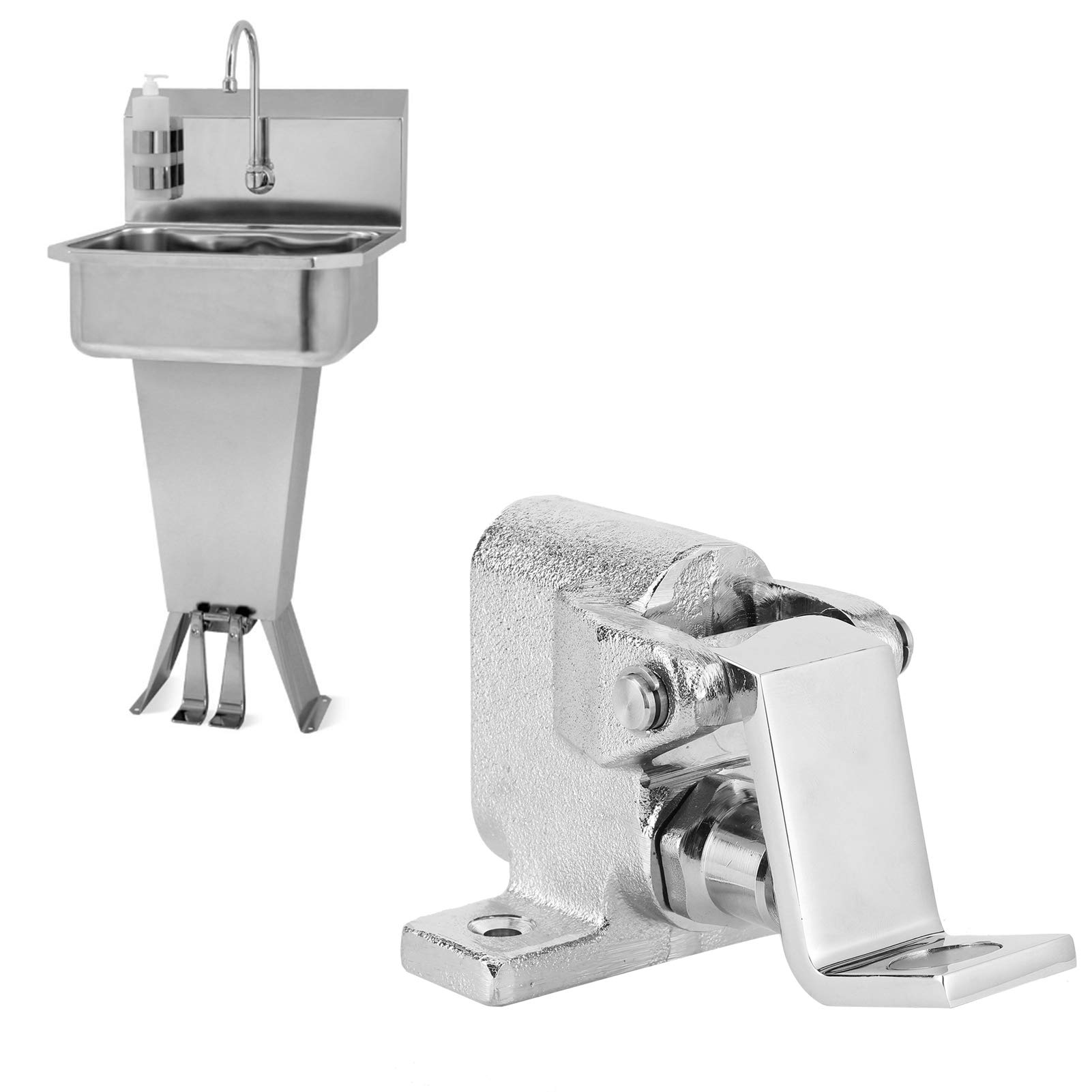 Akozon Válvula de Grifo de Latón con Rosca G1/2: Accesorios de Grifo con Control Manos Libres para Uso en Cocina, Baño, Hospital y Laboratorio en Bares, Hoteles, Restaurantes y