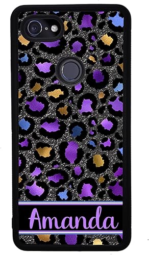 Miniatura 4 de Space Leopard Blue Gold Foil Personalized Black Rubber Phone Case Compatible With Google Pixel 10, 10 Pro, 10 Pro XL, 9a, 9 Pro, Pixel 9, Pixel 9