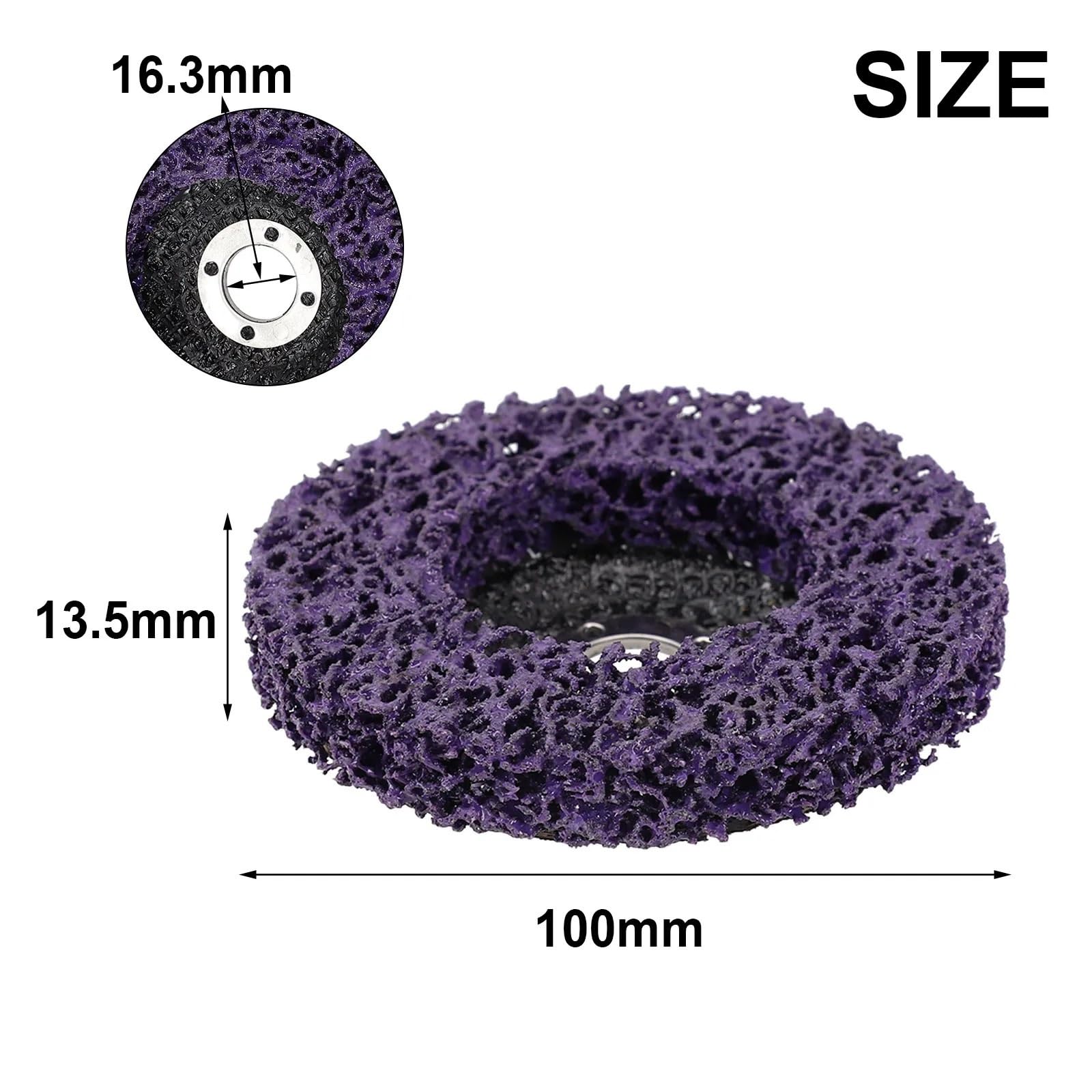 Disco De Tira Polietileno 100 Mm For Amoladora Angular, Pulido Diamante Acero Inoxidable For Quitar Pintura(5PCS black)
