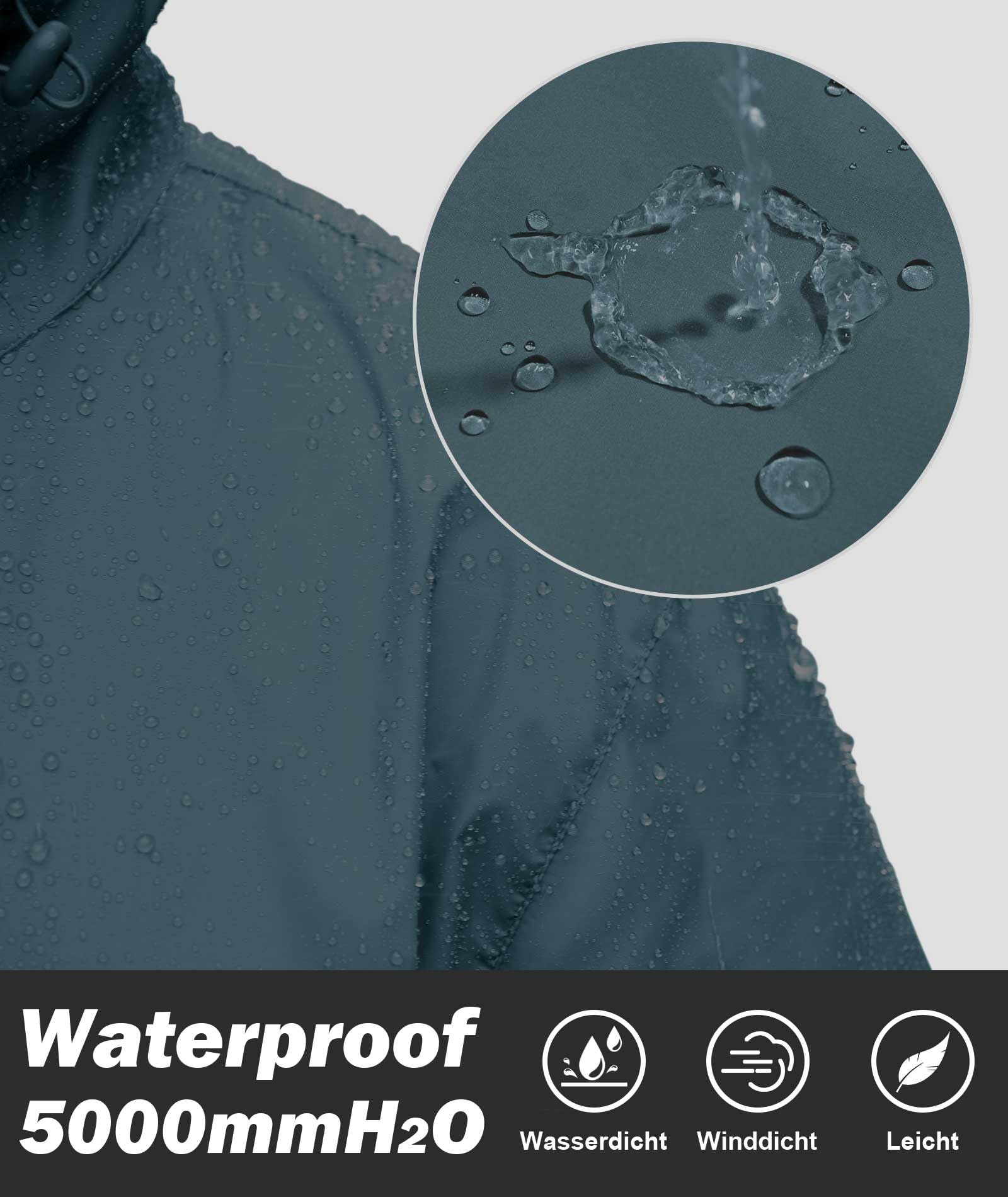 SPEEDRUN Chubasquero Impermeable Hombre Ligero Chaqueta Impermeable Hombres Moto Chubasquero Plegable Running Deportivo Poncho Lluvia Senderismo Shubasquero Bicicleta Sport Outdoor