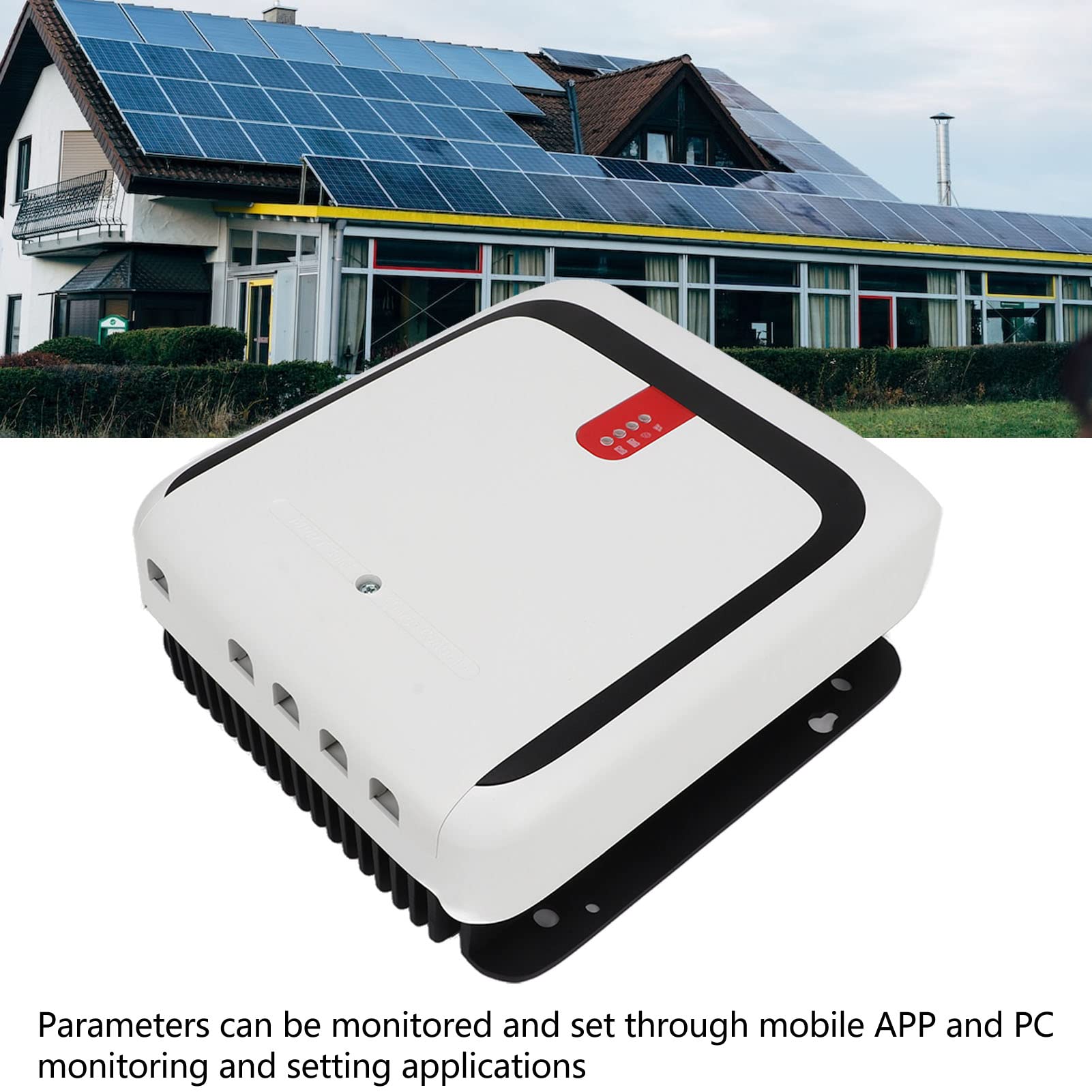 Contrôleur de Charge Solaire MPPT, Contrôleur de Panneau Solaire en Alliage d'aluminium 30 A pour Systèmes 12 V 24 V 48 , Plusieurs Modes de Charge, IP65, 400 W à 1600 W pour Utilisation
