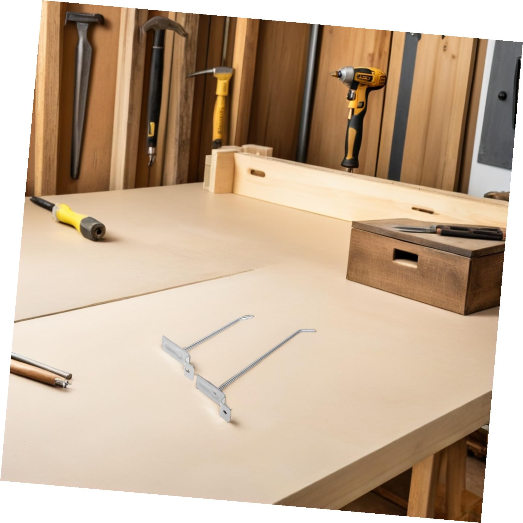 Robuste Metall Lochwandhaken 40 Stück 10 CM/15cm für Garagen und Büromaterial Aufbewahrung Haken für Lamellenwand und Werkzeughalter