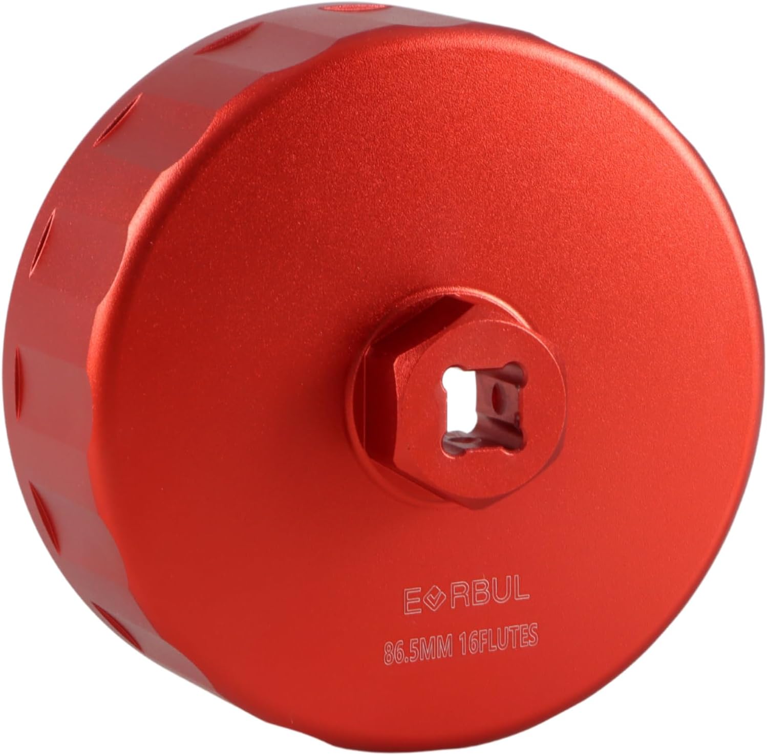 EVRBUL CNC 86.5mm 16 Flutes Oil Filter Wrench Removal Tool to Change Oil Compatible with BMW Volvo with 86mm Filter Housing