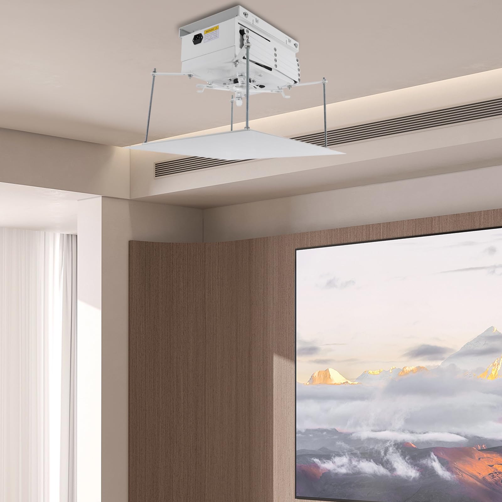 Supporto per proiettore con TV 240 W Supporto da soffitto regolabile per scuole sale riunioni e studi (bianco)