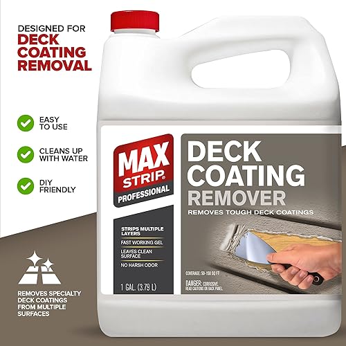 Miniatura 3 de Max Strip Removedor de revestimiento de cubierta, 1 galón, tiras de gel profesionales de trabajo rápido, múltiples capas, elimina revestimientos