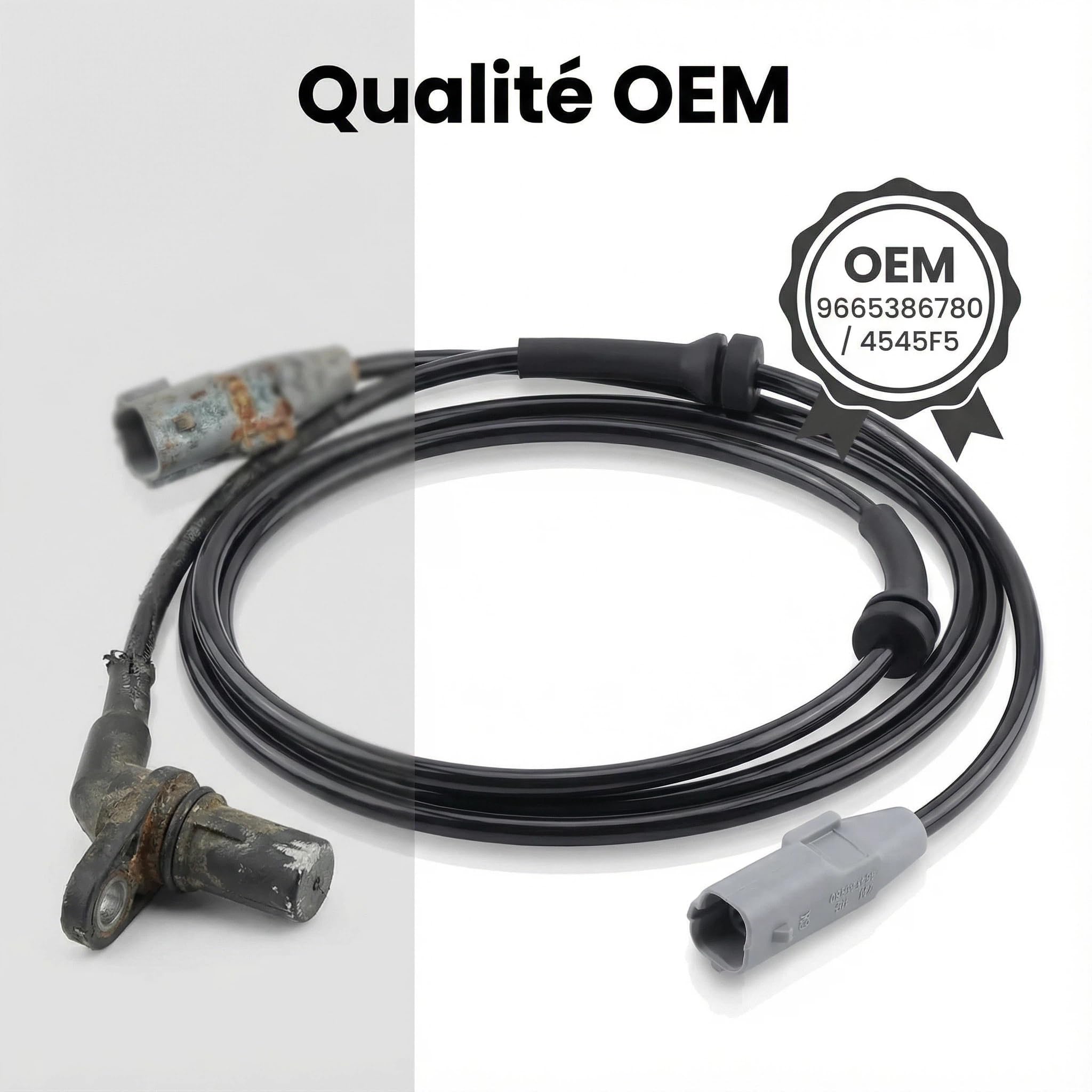 Capteur ABS Avant Compatible C4/DS4/DS5&307/308/3008/5008/RCZ - Réf. OE 9665386780 4545F5