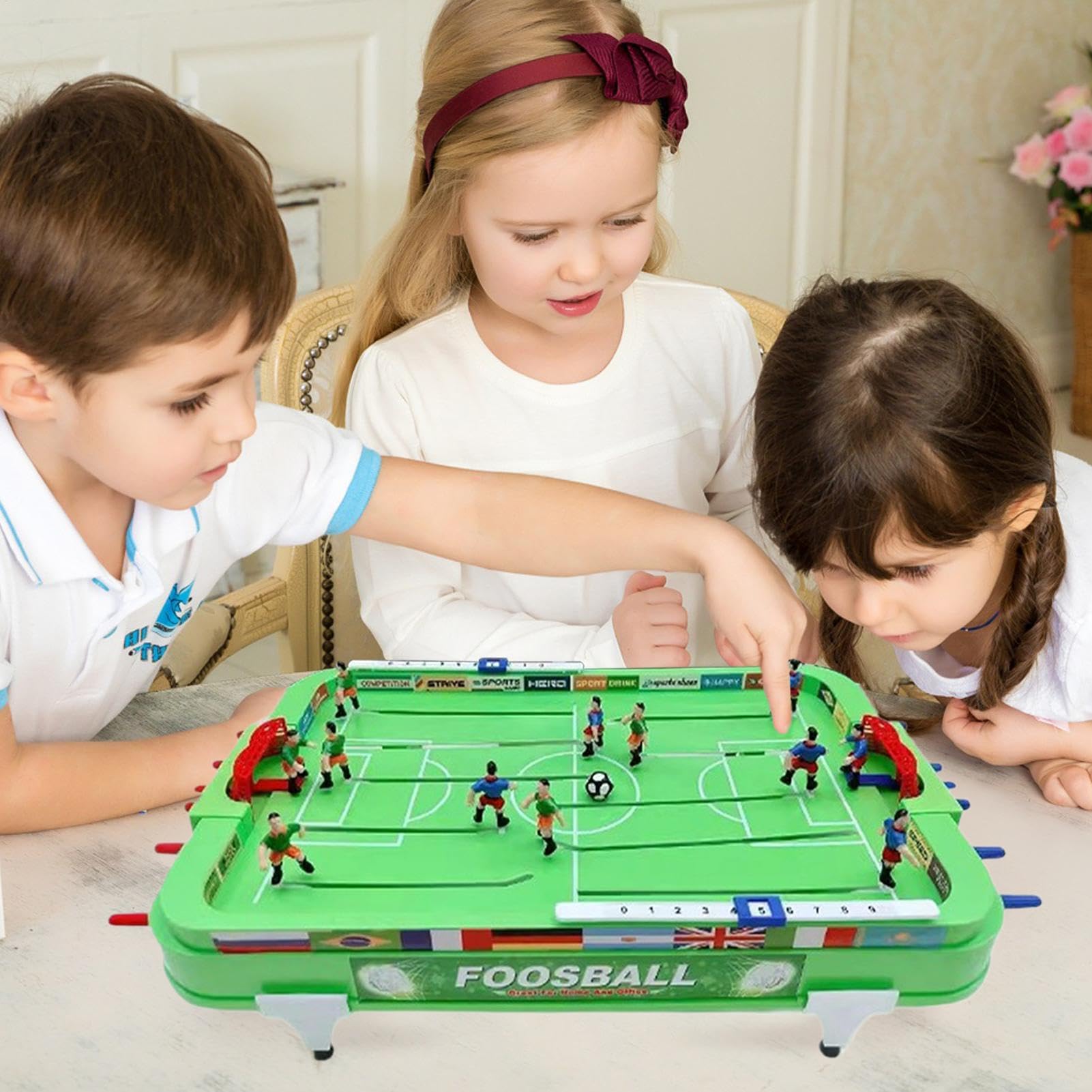 Calciobalilla interattivo da tavolo e squisito gioco compatto da calcio balilla | Calciobalilla compatto per bambini, adulti, per casa, viaggi, esterni, interni, divertimento familiare, intrattenimento