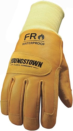 Youngstown Glove - Guantes de trabajo de invierno impermeables para hombre, forrados de kevlar, resistentes a pinchazos y cortes, clasificación de