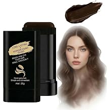 Long-Lasting Brownish Black Hair Dye Stick for Quick Root Touch-Up & Grey Coverage - Waterproof Sweat-Resistant Creamy Formula with Built-in Comb for Mess-Free Temporary Hair Color Application